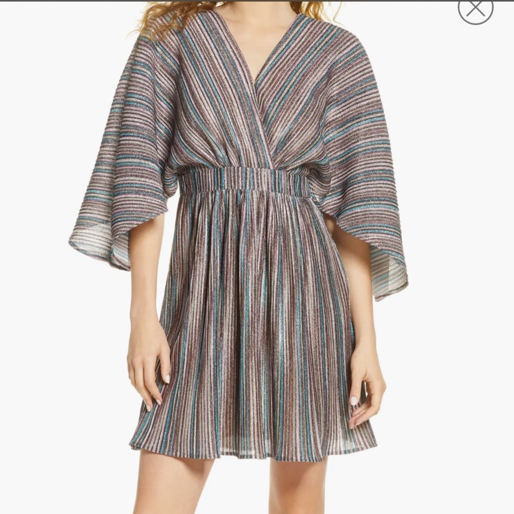 Harlyn Metallic Cocktail Dress Size L NWT Nordstrom